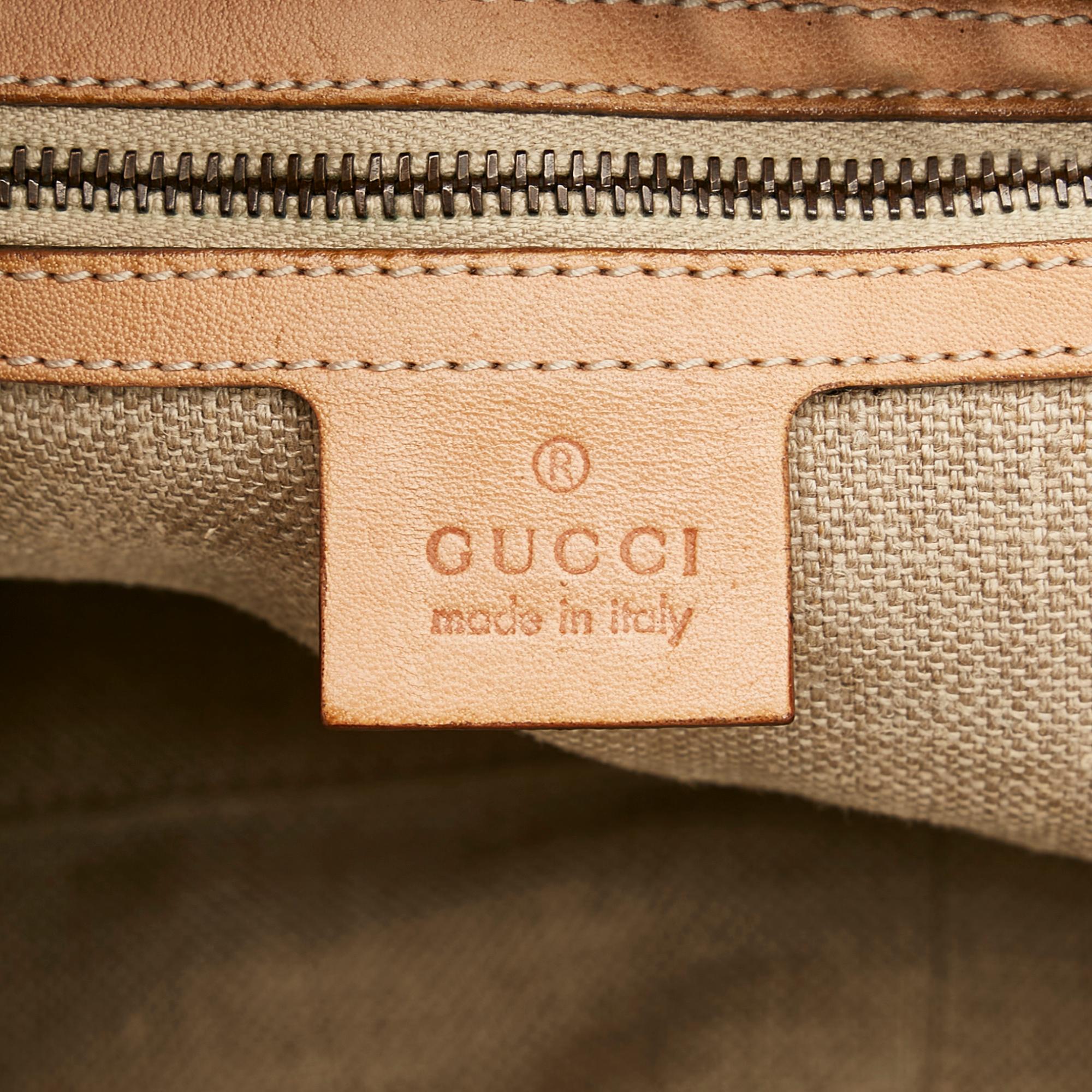 Gucci Woven Leather Bamboo Hobo (SHG-9rgvsp)