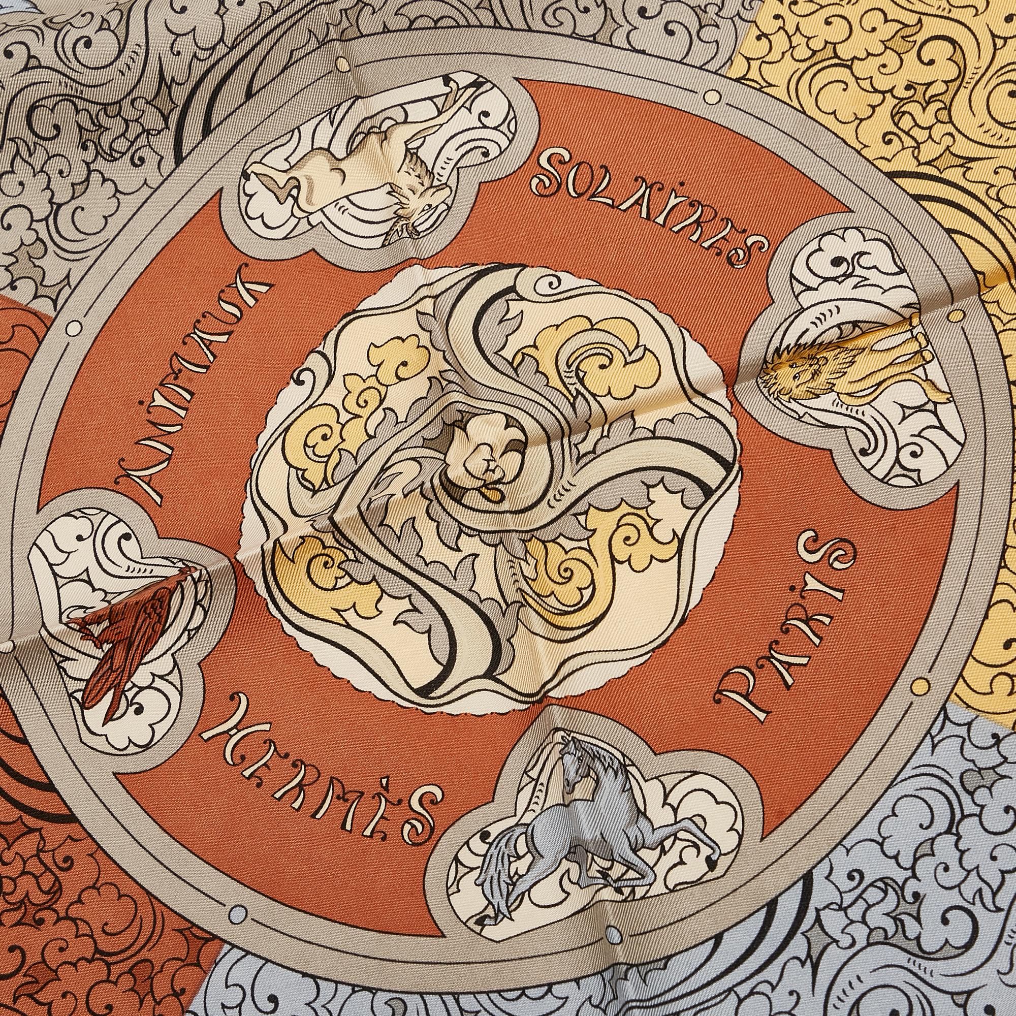 Hermes Animaux Solaires Silk Scarf (SHG-36438)