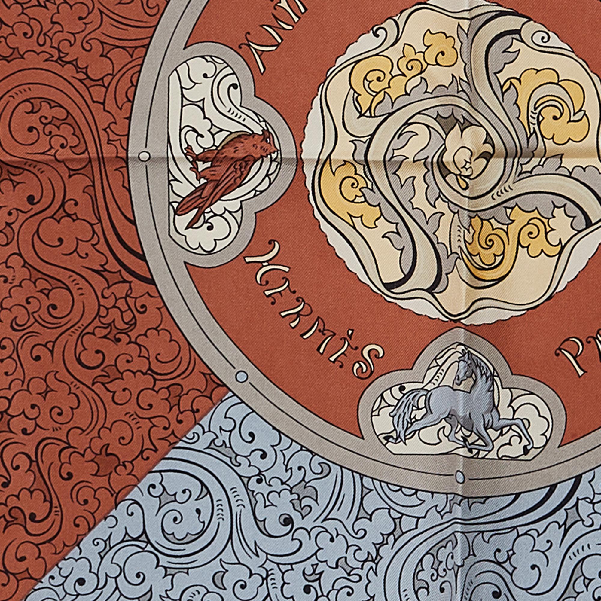 Hermes Animaux Solaires Silk Scarf (SHG-36438)