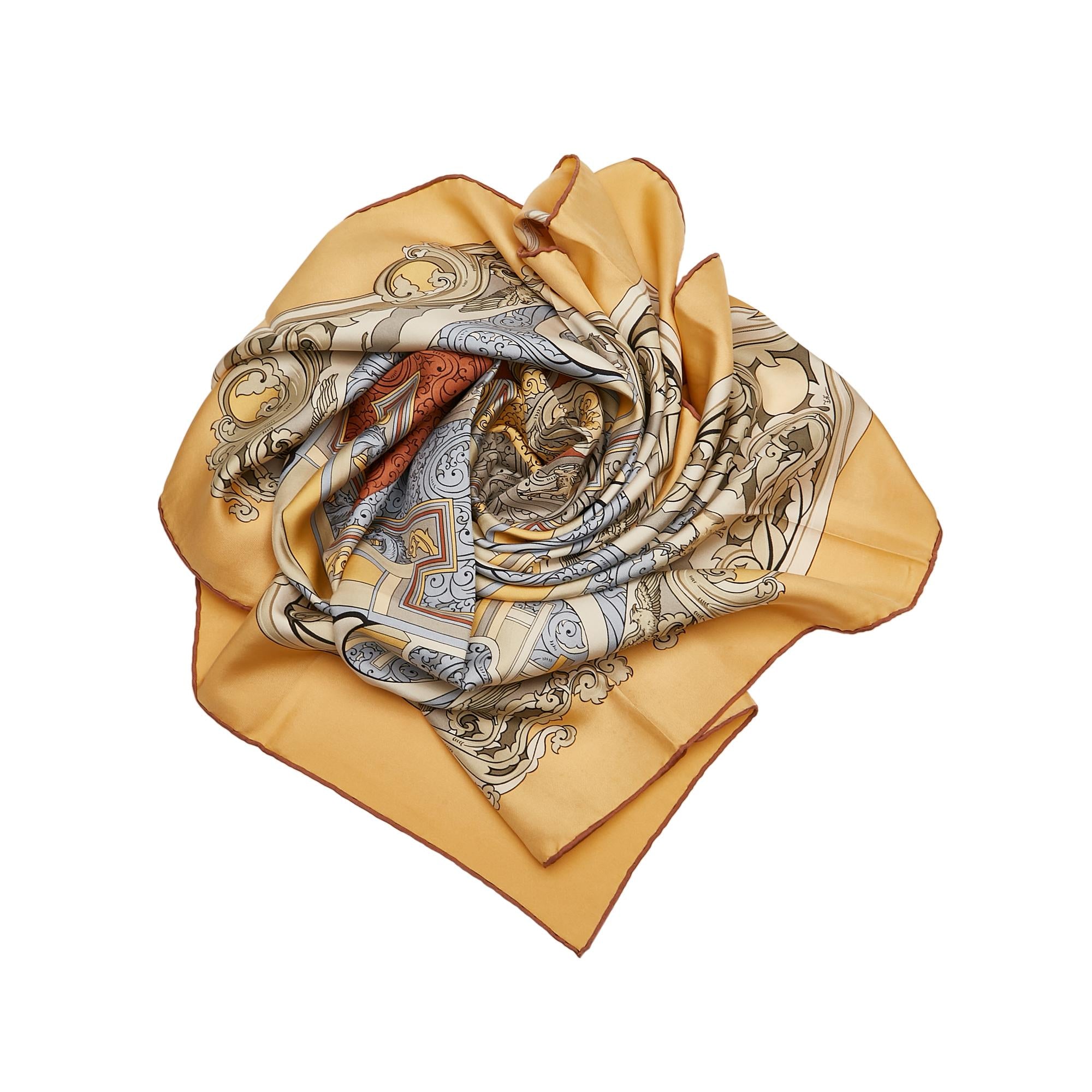 Hermes Animaux Solaires Silk Scarf (SHG-36438)