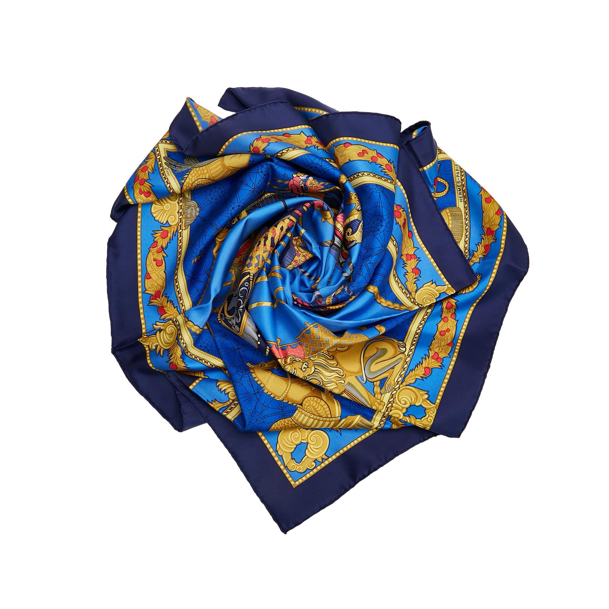 Hermes Les Bissone de Venise Silk Scarf (SHG-36506)