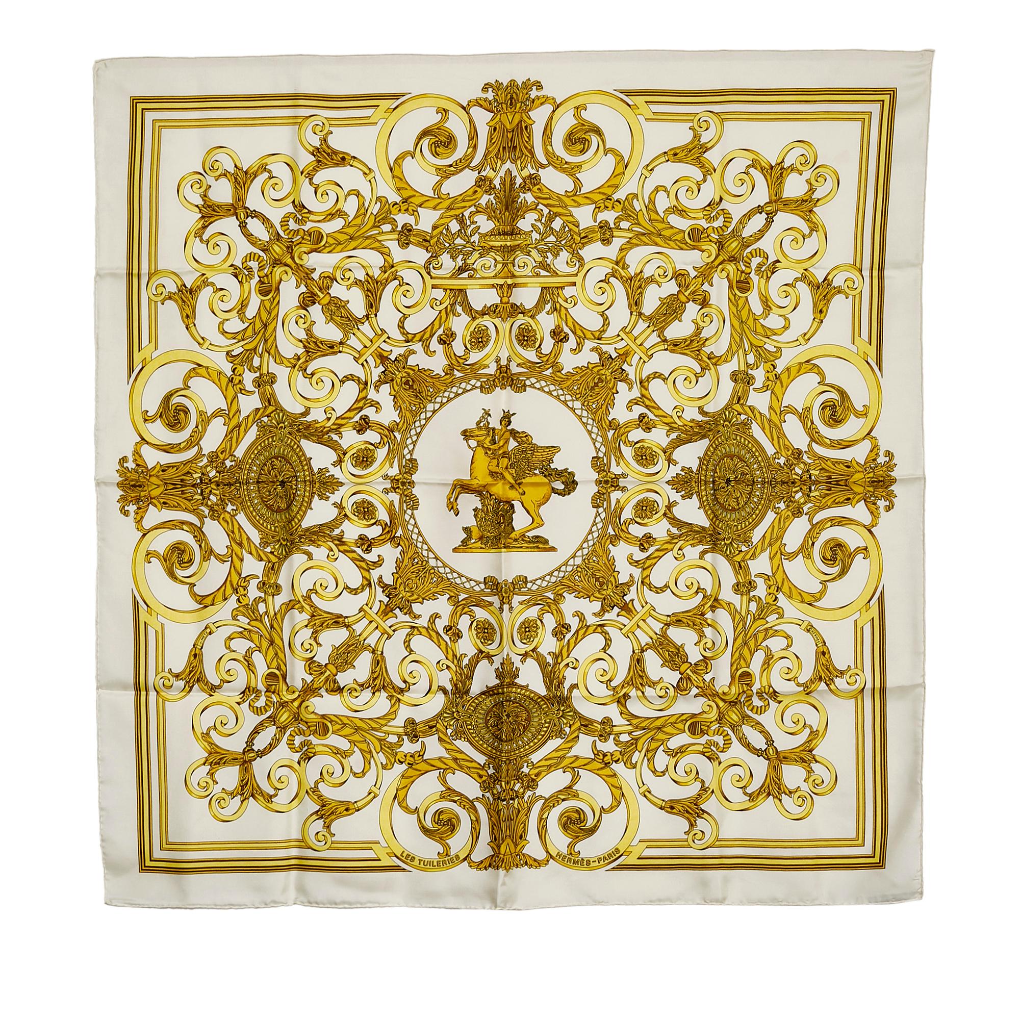 Hermes Les Tuileries Silk Scarf (SHG-36508)