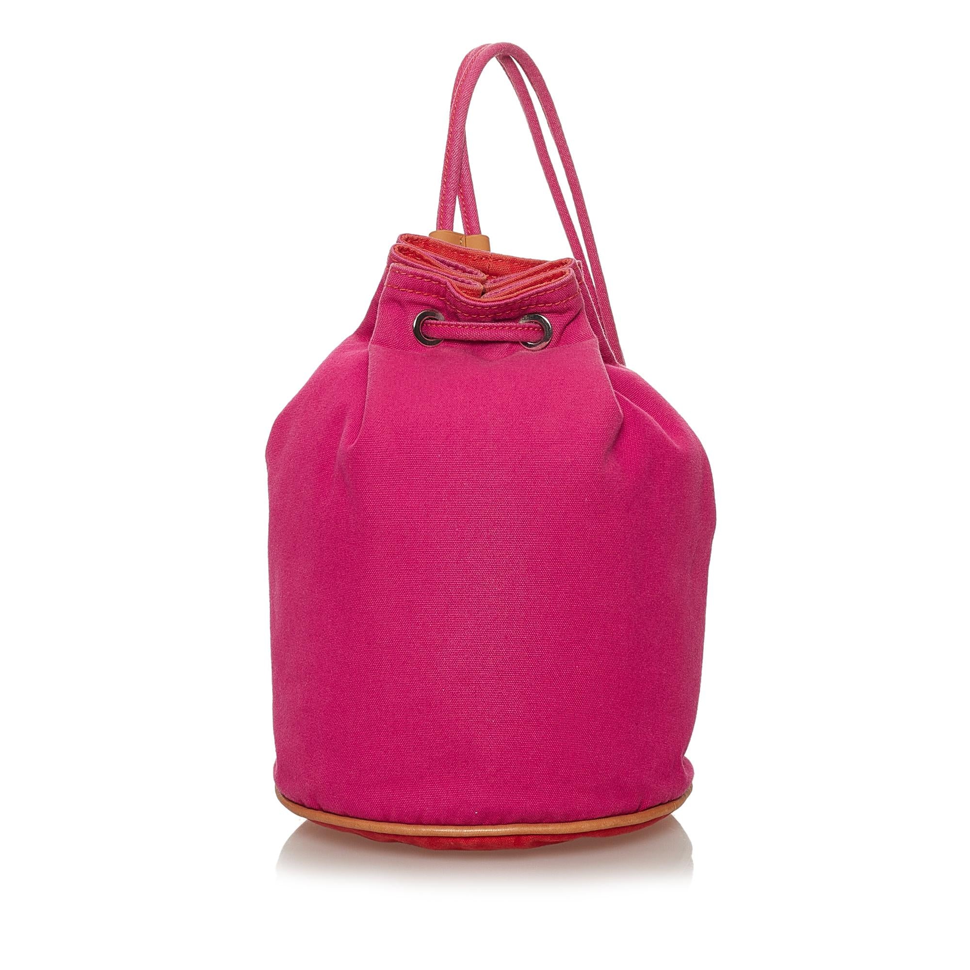 Hermes Polochon Mimile Canvas Backpack (SHG-28450)