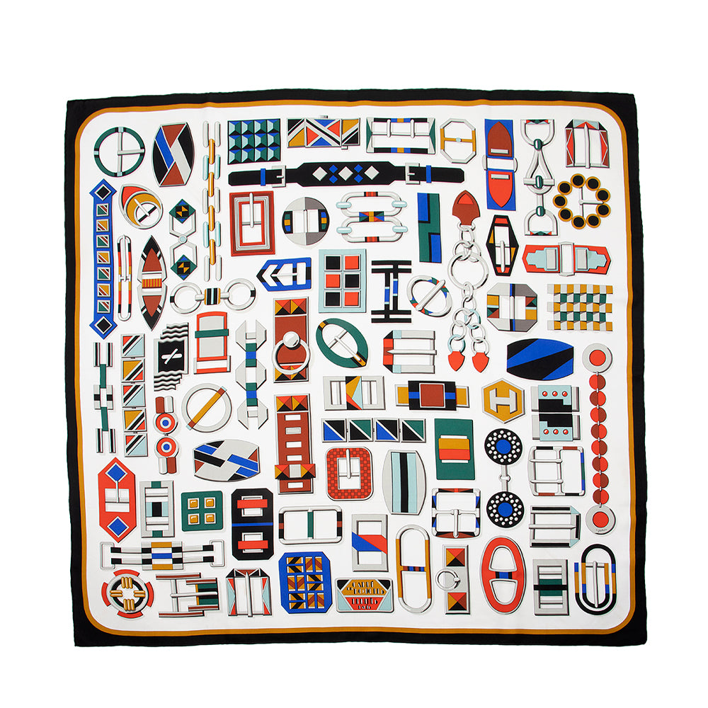 Hermes Silk Carre en Boucles 90cm Scarf (SHF-18456)