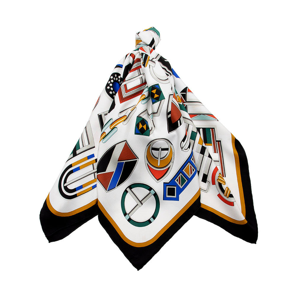 Hermes Silk Carre en Boucles 90cm Scarf (SHF-18456)