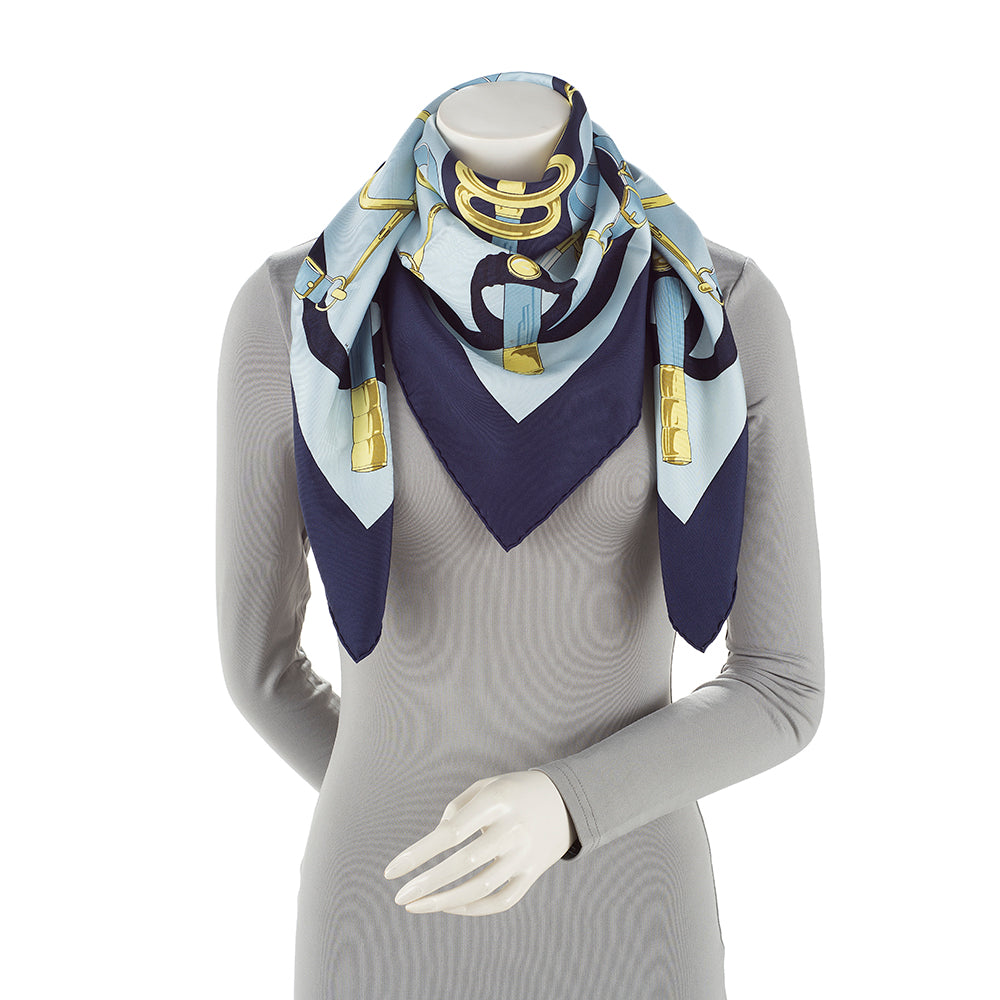 Hermes Silk Eperon D'Or 90 cm Scarf (SHF-20043)