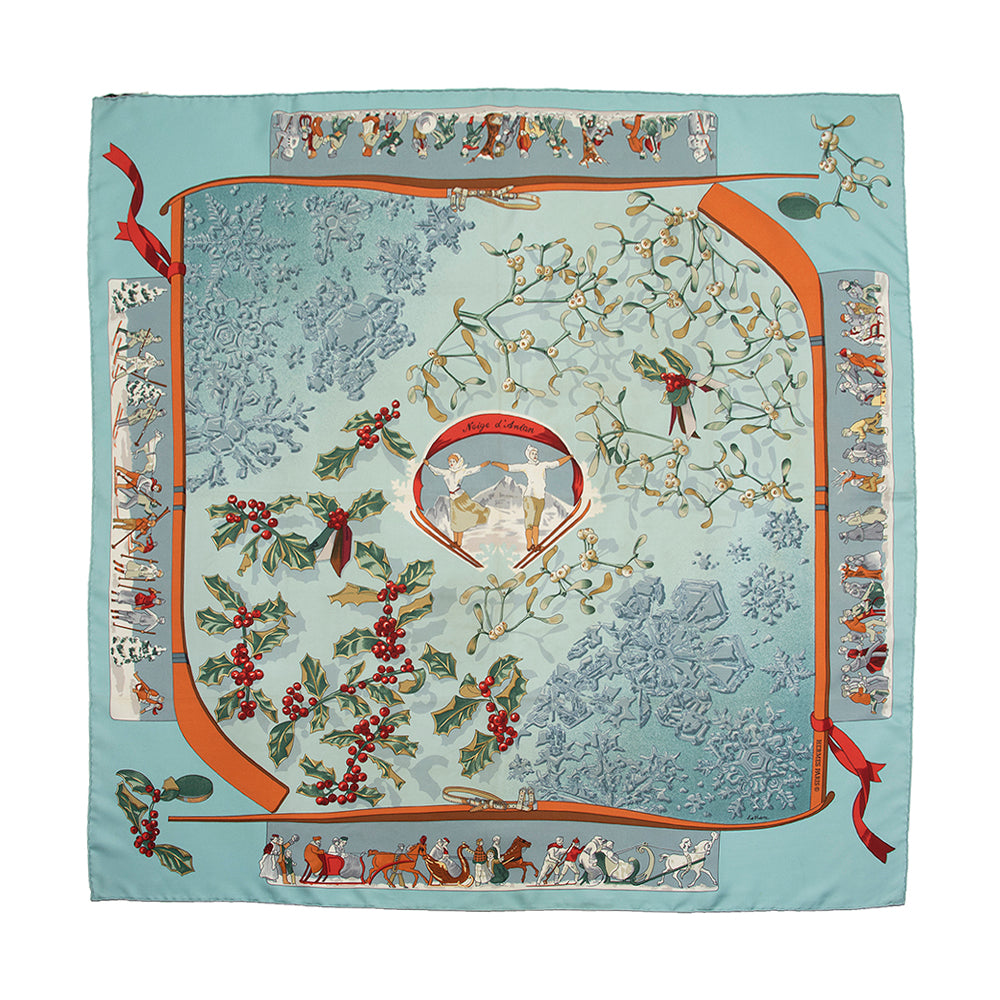 Hermes Silk Neige d'Antan 90cm Scarf (SHF-21080)