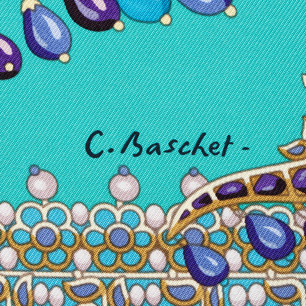 Hermes Silk Parures Des Maharajas 90cm Scarf (SHF-22139)