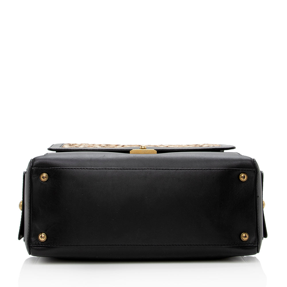 Jimmy Choo Calf Hair Leopard Catherine Satchel (SHF-16107)