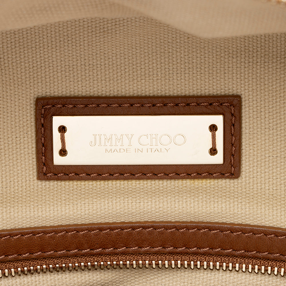 Jimmy Choo Calfskin Justine Large Tote (SHF-15970)