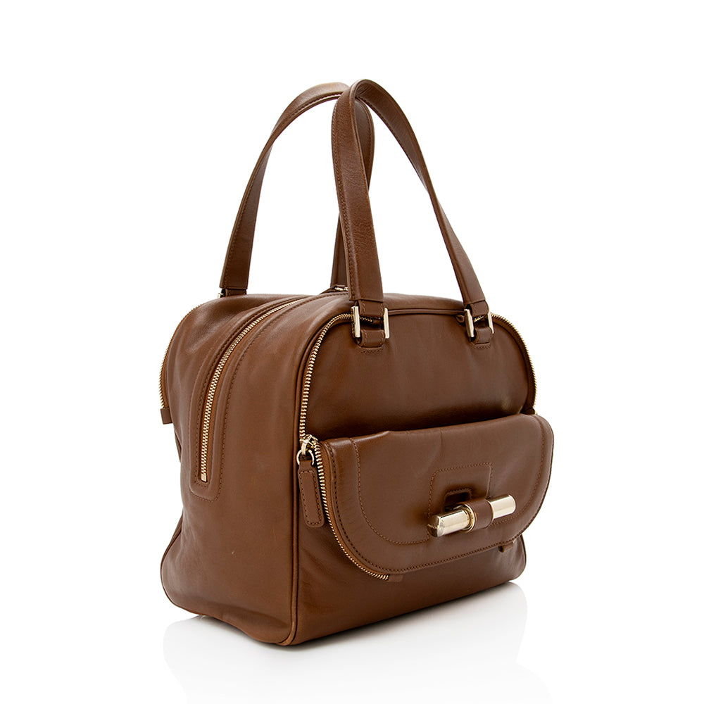 Jimmy Choo Calfskin Justine Large Tote (SHF-15970)