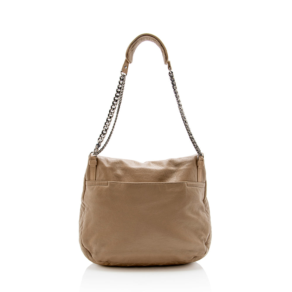 Jimmy Choo Leather Becka Chain Messenger Bag - FINAL SALE (SHF-14165)