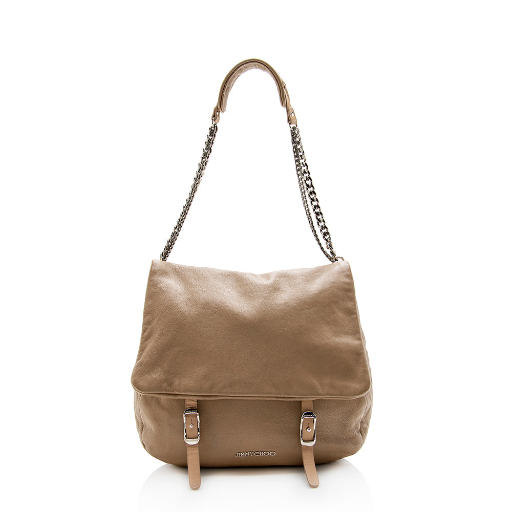 Jimmy Choo Leather Becka Chain Messenger Bag - FINAL SALE (SHF-14165)