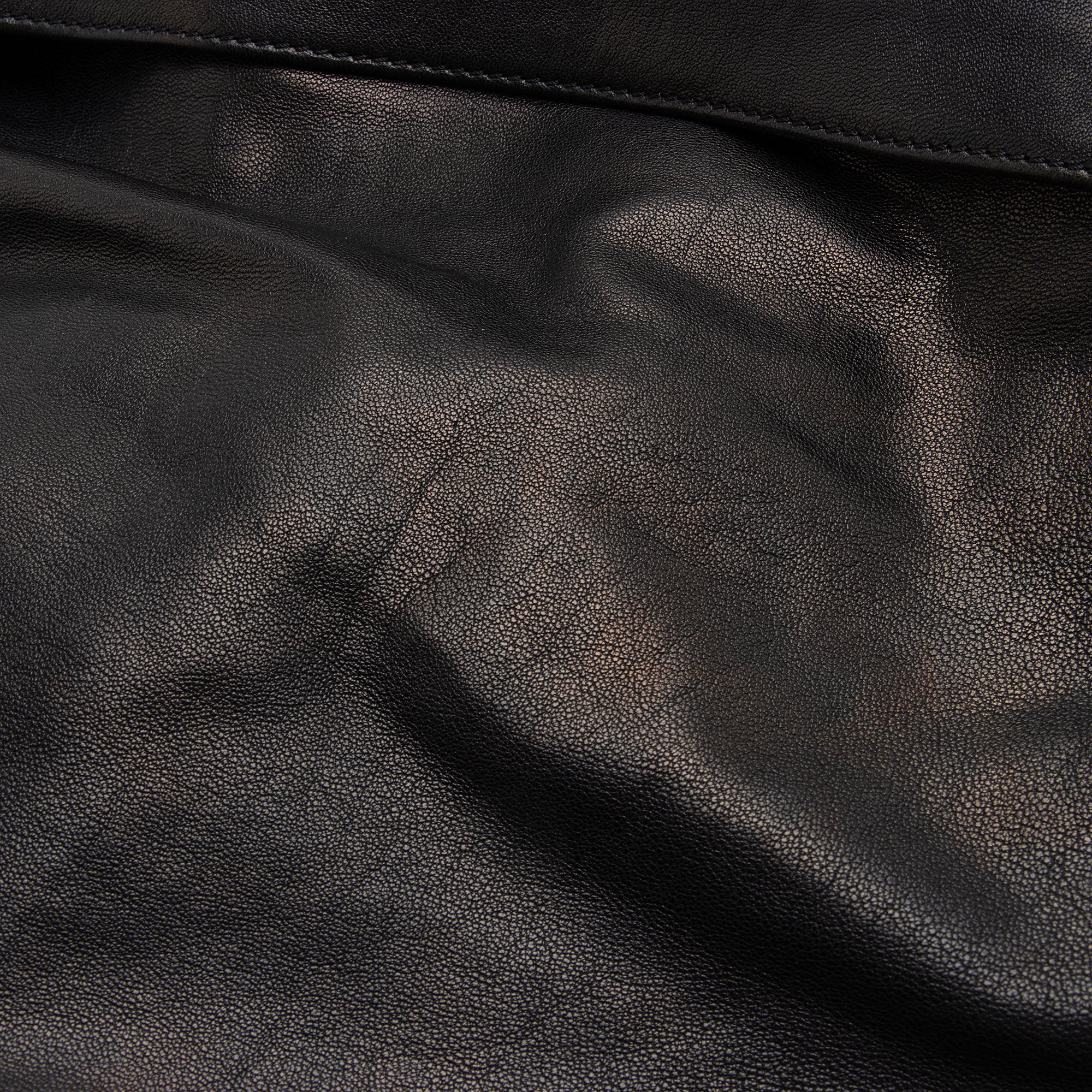 Jimmy Choo Leather Biker Saddle Chain Large Shoulder Bag (SHF-22993)