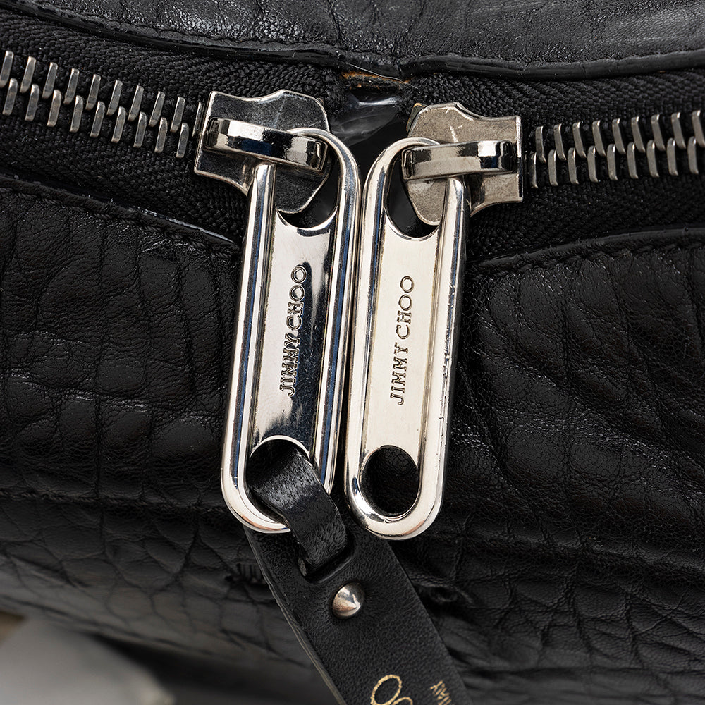 Jimmy Choo Leather Raven Shoulder Bag (SHF-17988)