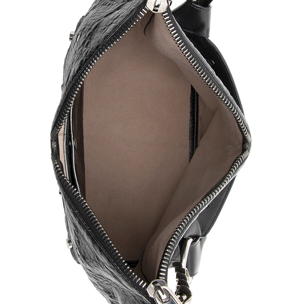 Jimmy Choo Leather Raven Shoulder Bag (SHF-17988)
