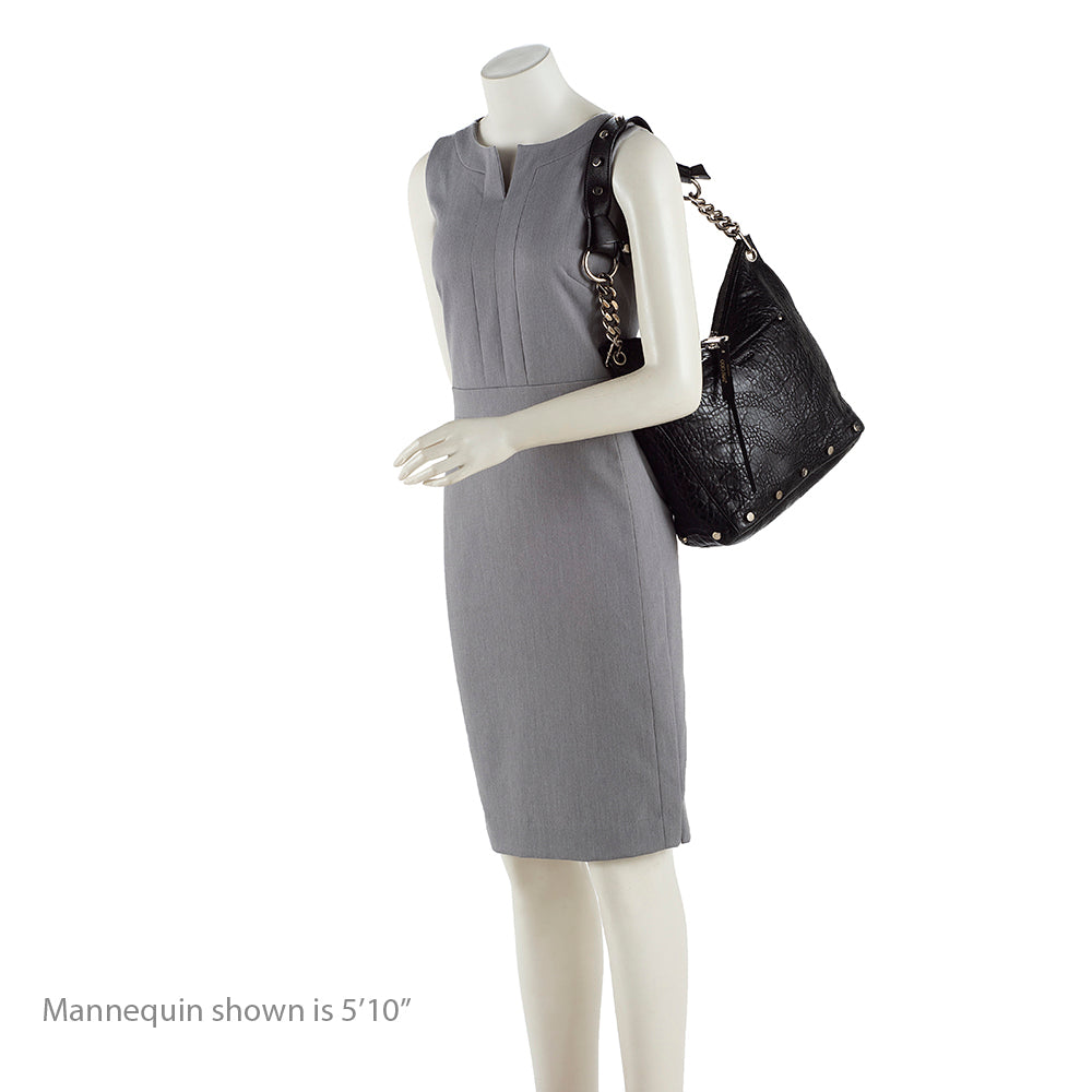 Jimmy Choo Leather Raven Shoulder Bag (SHF-17988)