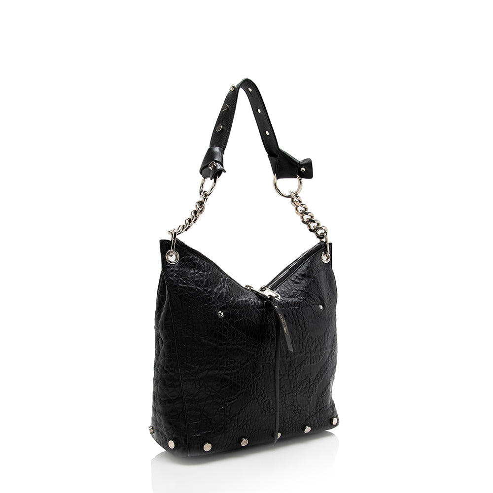 Jimmy Choo Leather Raven Shoulder Bag (SHF-17988)