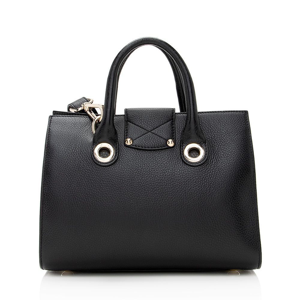Jimmy Choo Leather Riley Mini Satchel (SHF-21193)