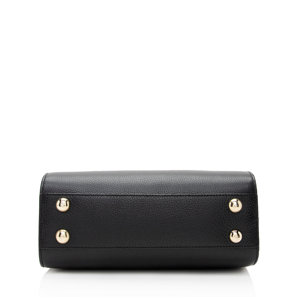 Jimmy Choo Leather Riley Mini Satchel (SHF-21193)