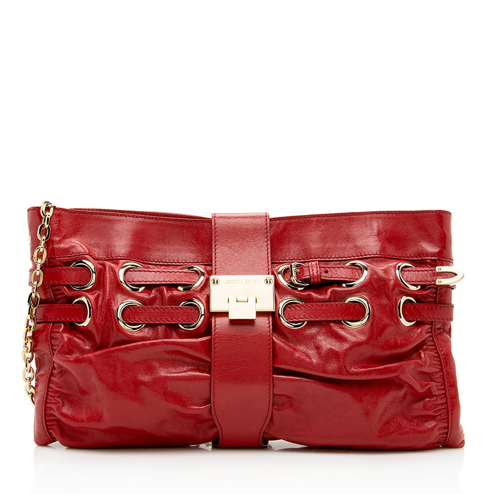Jimmy Choo Leather Rio Clutch (SHF-16471)