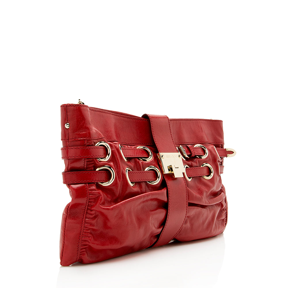 Jimmy Choo Leather Rio Clutch (SHF-16471)