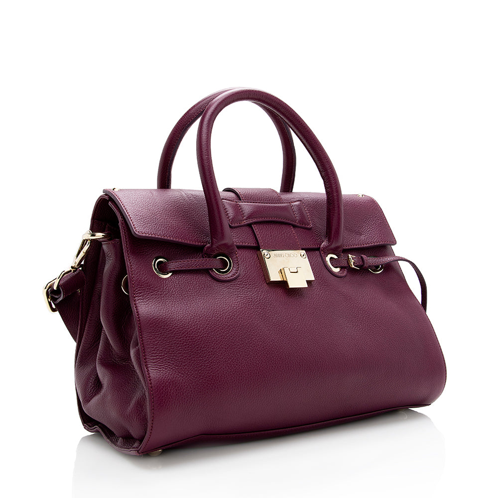 Jimmy Choo Leather Rosalie Satchel (SHF-18279)