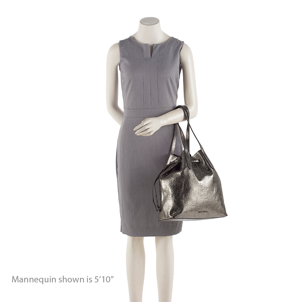 Jimmy Choo Metallic Calfskin Barra Tote (SHF-19425)