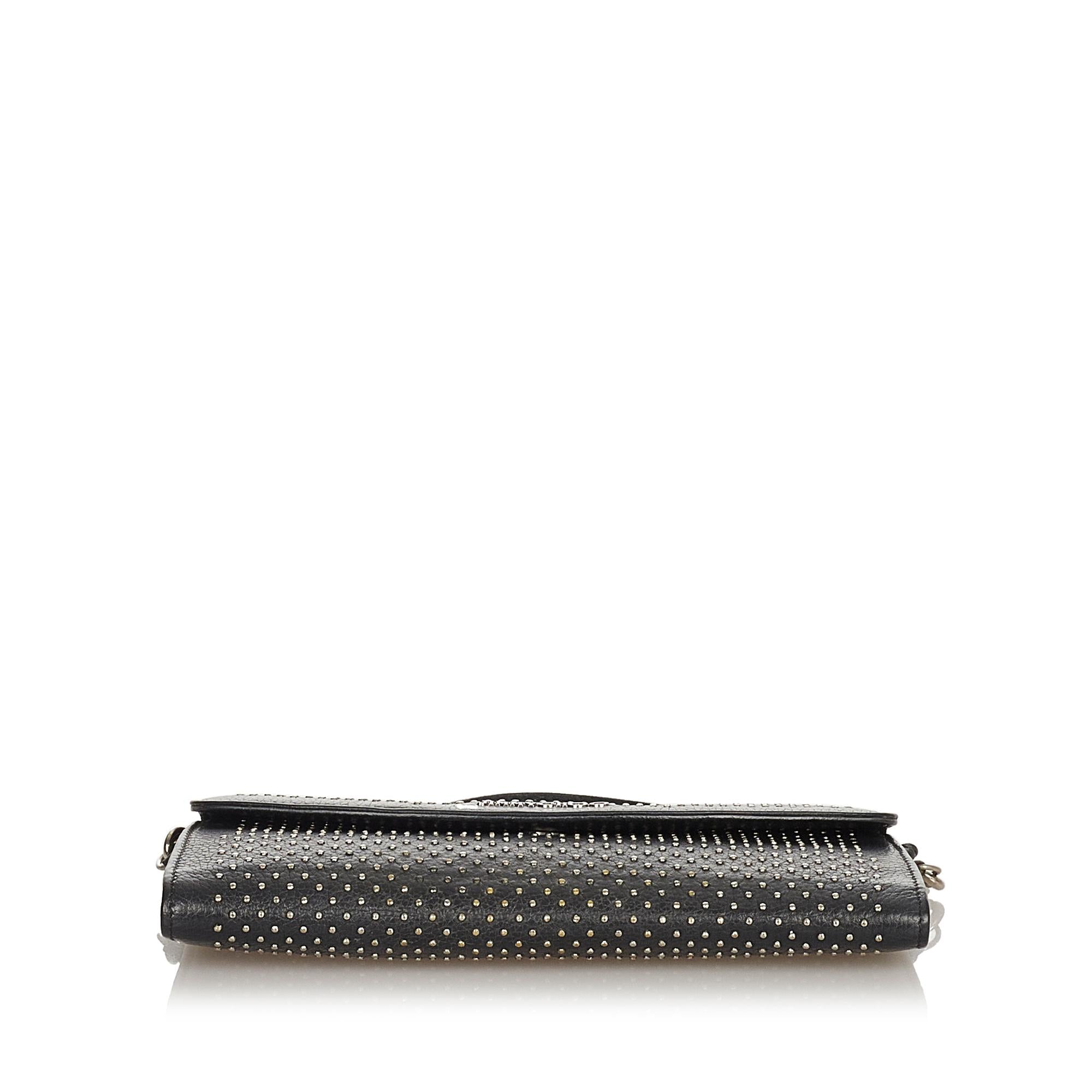 Jimmy Choo Studded Leather Baguette (SHG-25938)