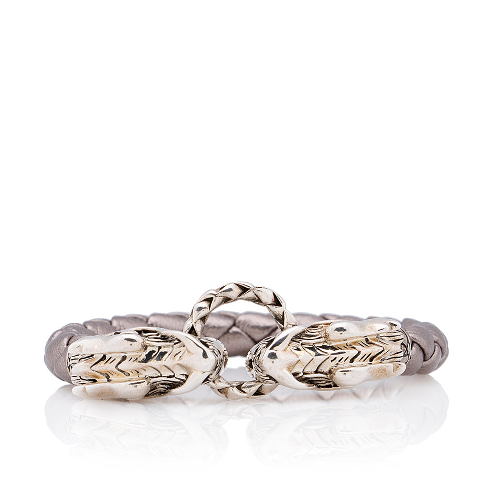 John Hardy Sterling Silver Legends Naga Double Dragon Head Bracelet (SHF-18512)