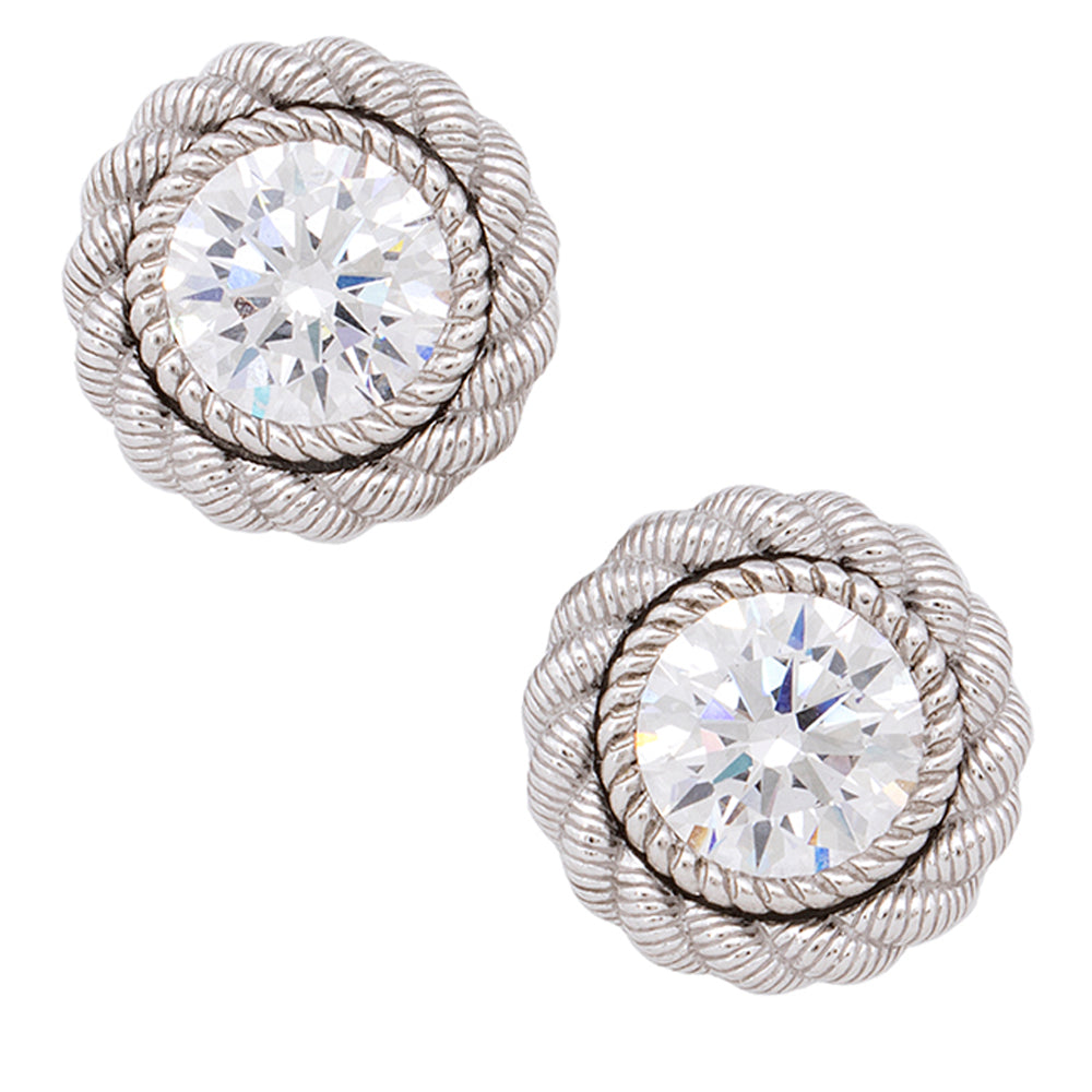 Judith Ripka Sterling Silver Sterling Collection Set Earrings (SHF-19597)