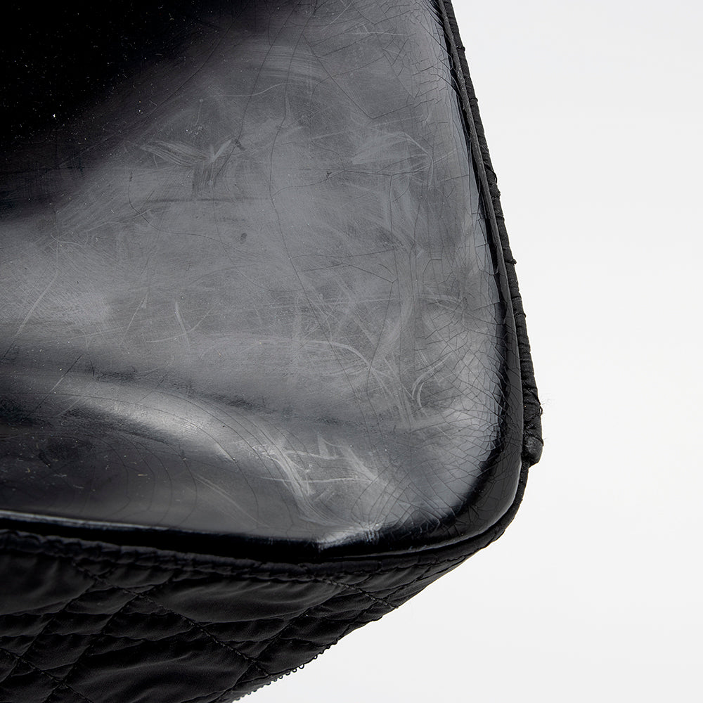 Dior Vintage Nylon Lady Dior Fold Over Large Satchel (SHF-18340)