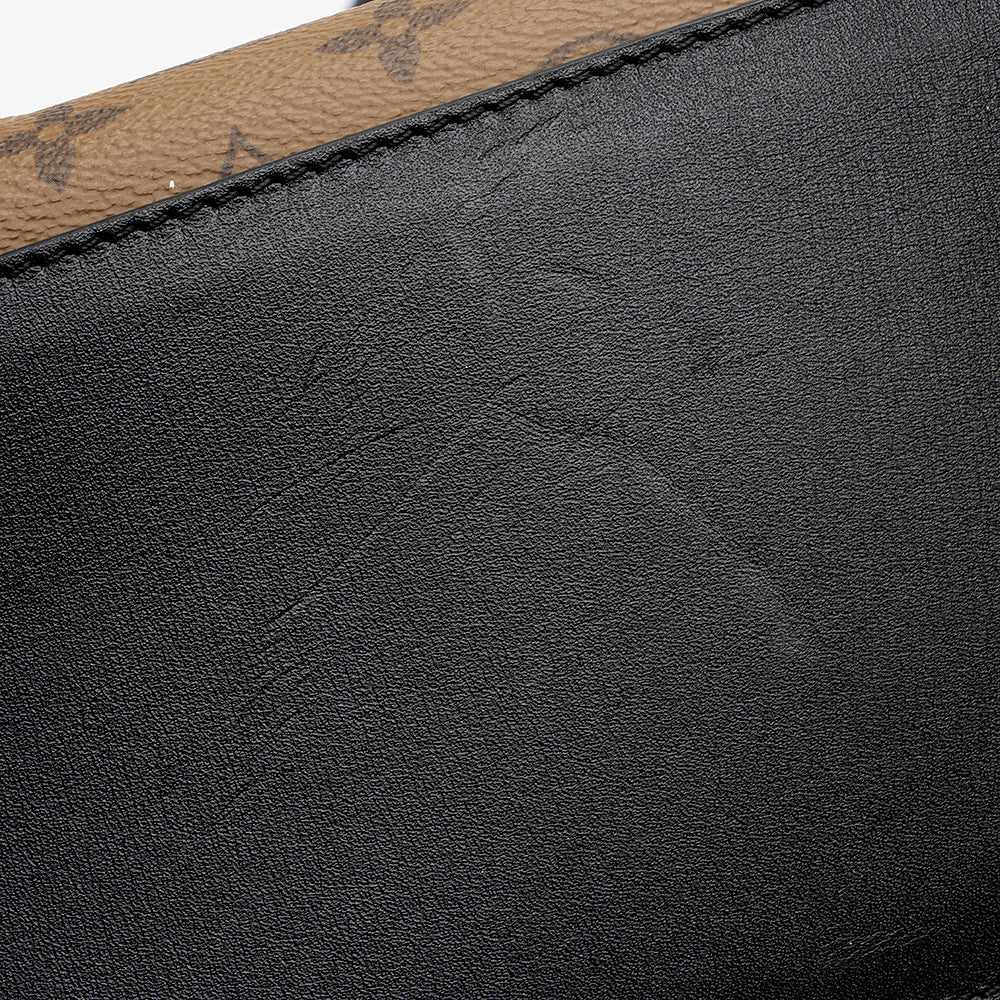 Louis Vuitton Calfskin Reverse Monogram Studded City Steamer MM Tote (SHF-18594)