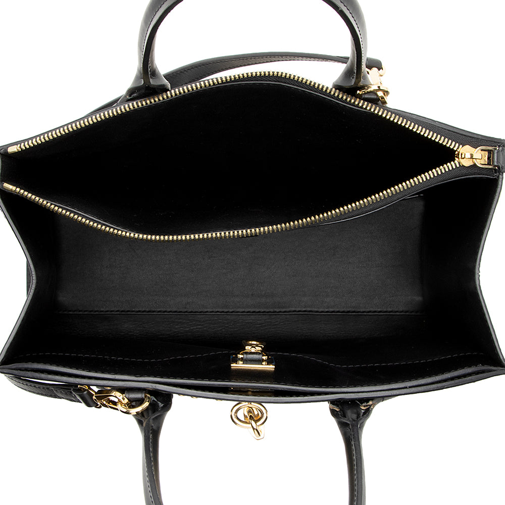 Louis Vuitton Calfskin Reverse Monogram Studded City Steamer MM Tote (SHF-18594)