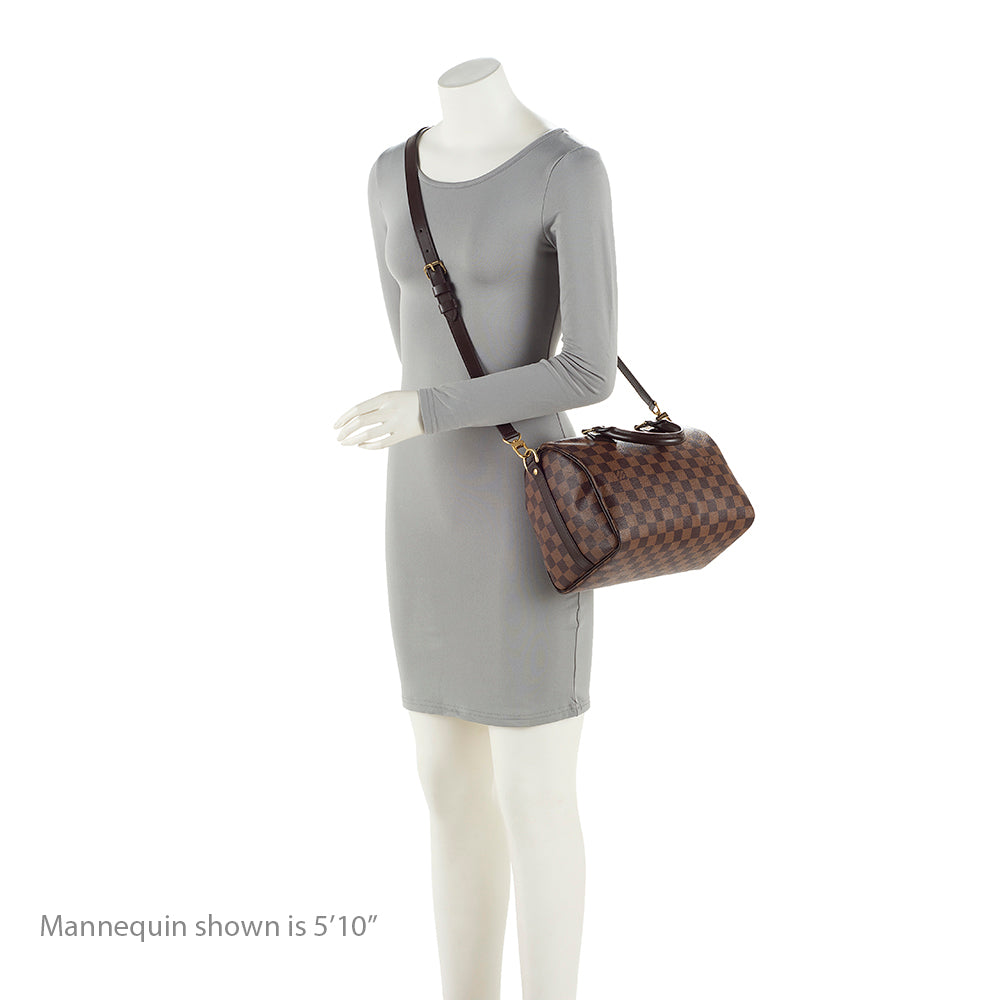 Louis Vuitton Damier Ebene Speedy Bandouliere 25 Satchel (SHF-20767)