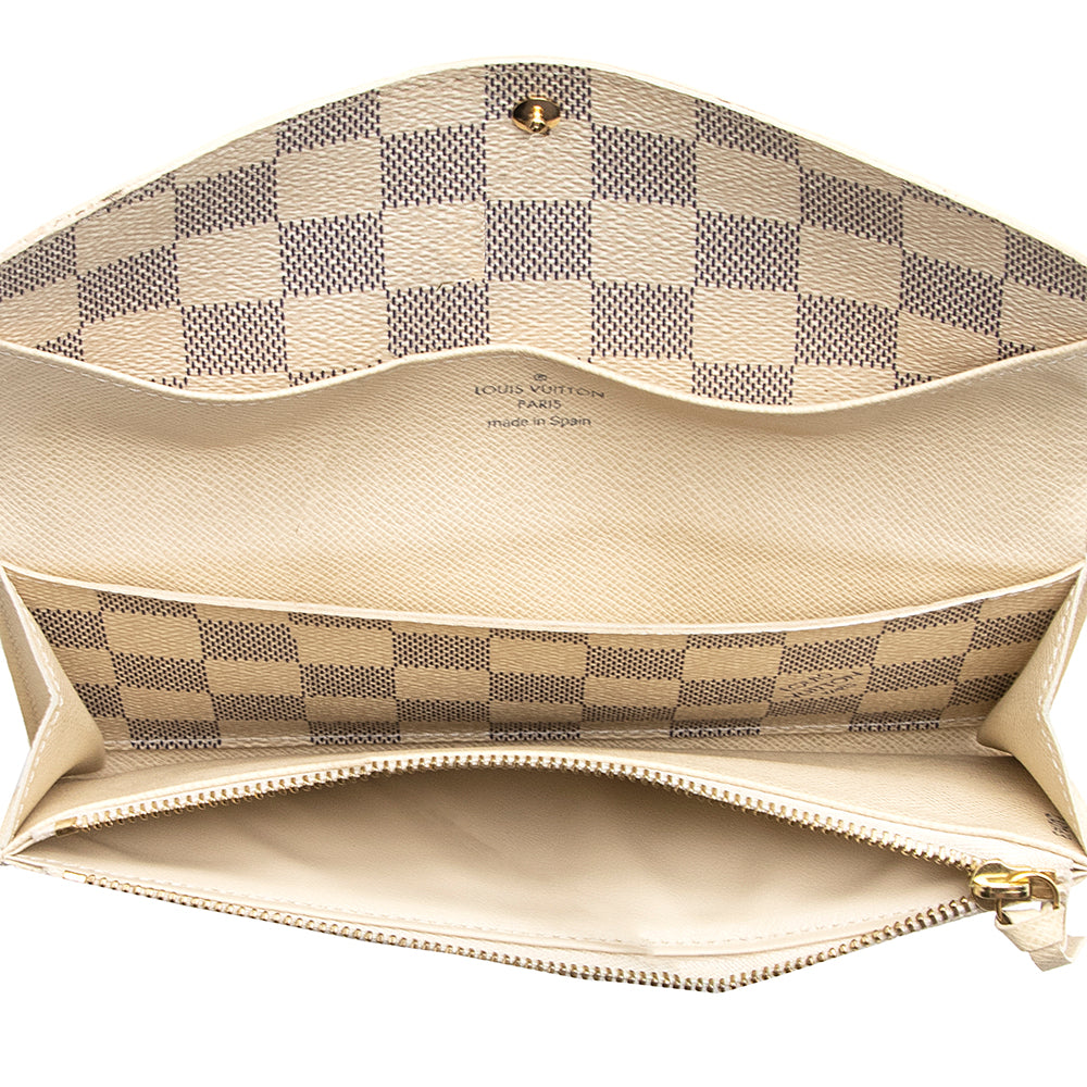 Louis Vuitton Damier Azur Emilie Wallet (SHF-21176)