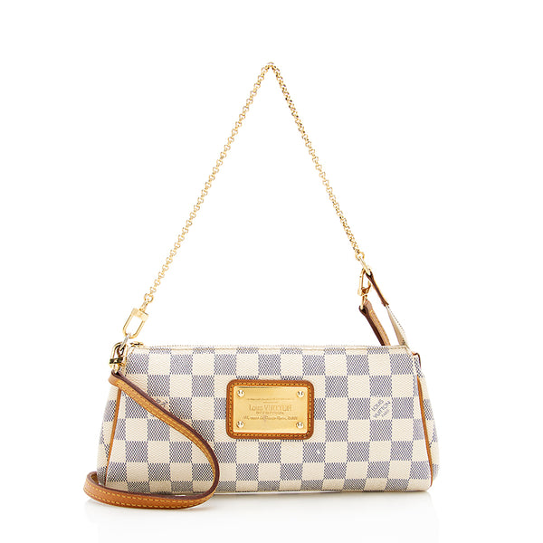 Louis Vuitton Women's Pochette Eva Damier Azur Clutch Bag