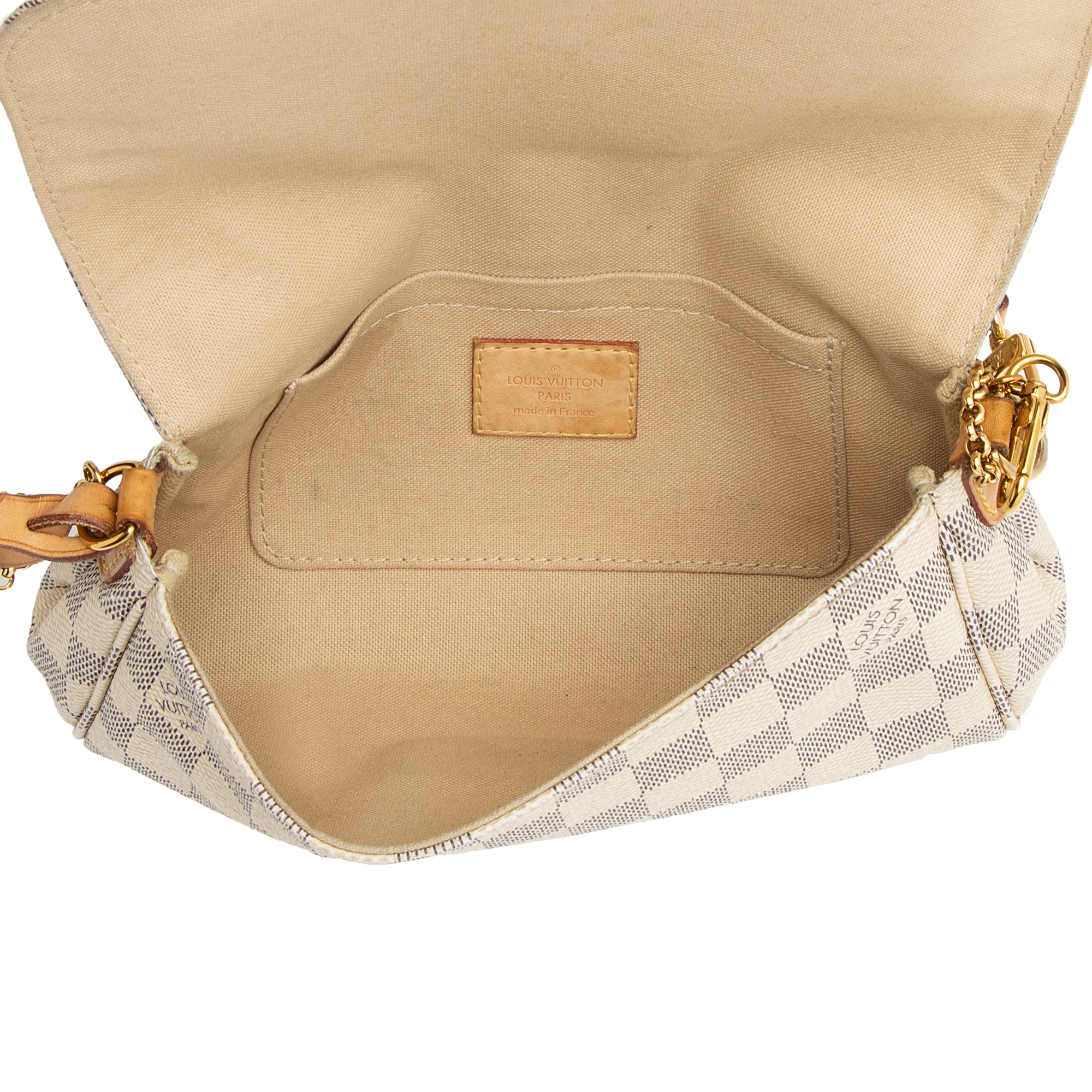 Louis Vuitton Damier Azur Favorite MM Shoulder Bag (SHF-Qu1qkL)