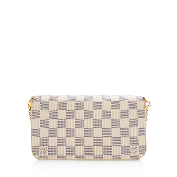 Louis Vuitton Felicie Pochette in Damier Azur Handbag - Authentic Pre-Owned Designer Handbags