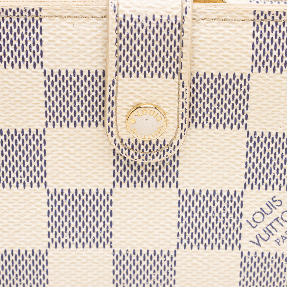 Louis Vuitton Damier Azur French Purse Wallet (SHF-17262)