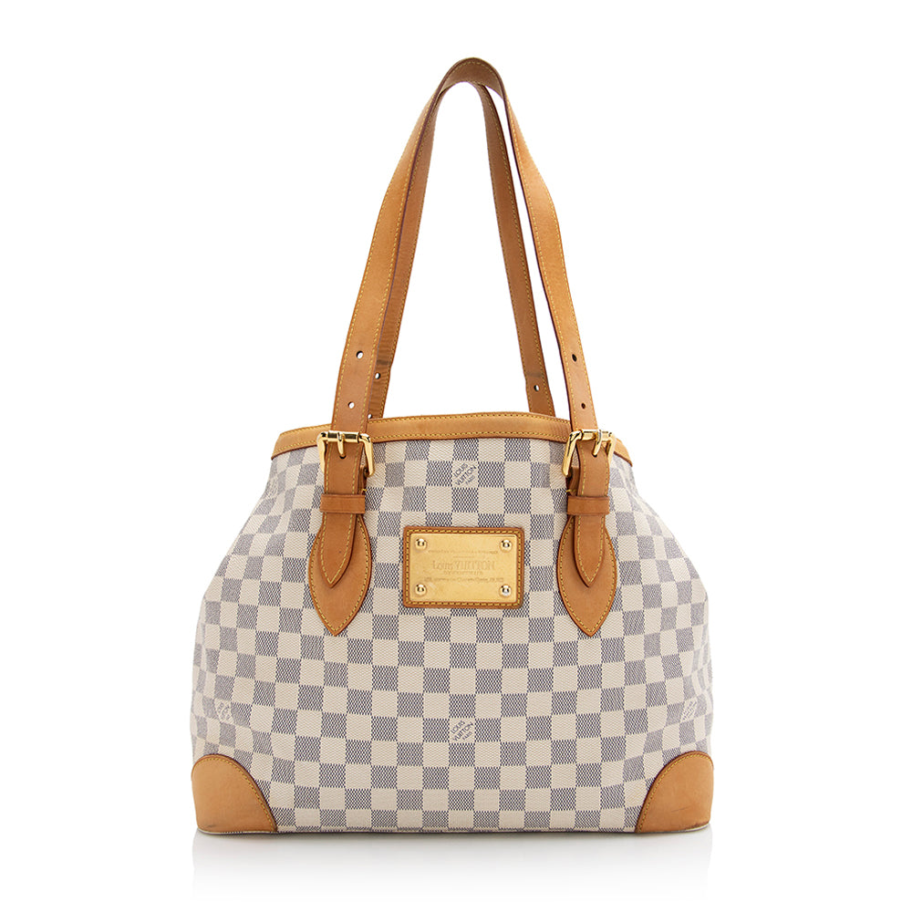 Louis Vuitton Damier Azur Hampstead MM Tote (SHF-21912)