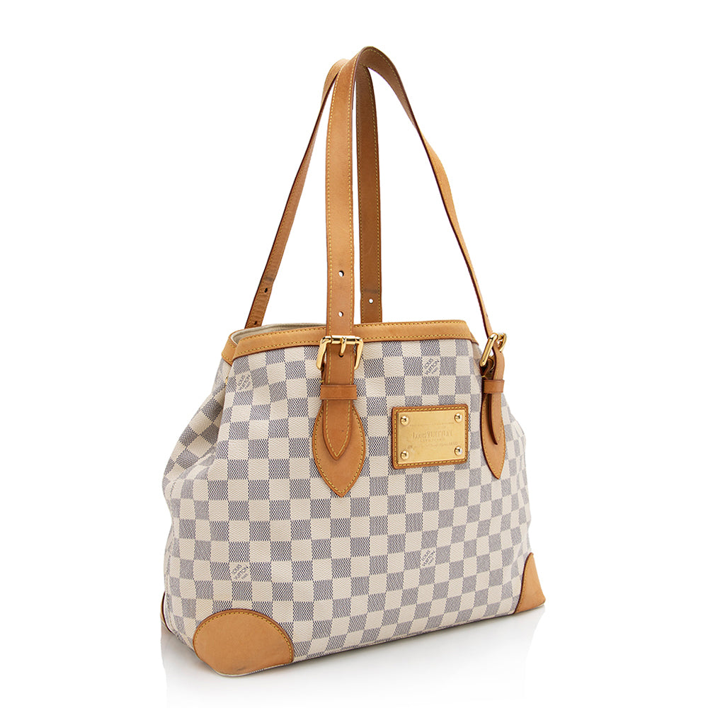 Louis Vuitton Damier Azur Hampstead MM Tote (SHF-21912)