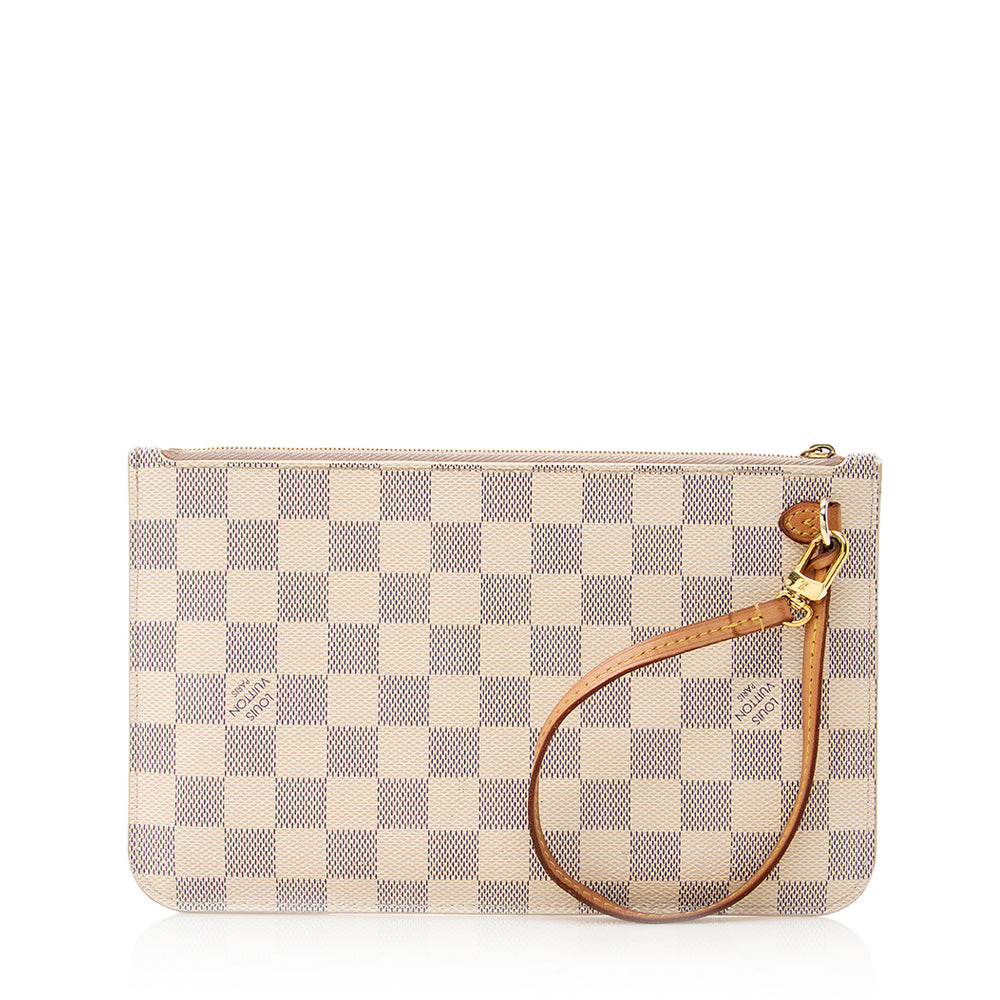 Louis Vuitton Damier Azur Neverfull MM Pochette (SHF-20736)