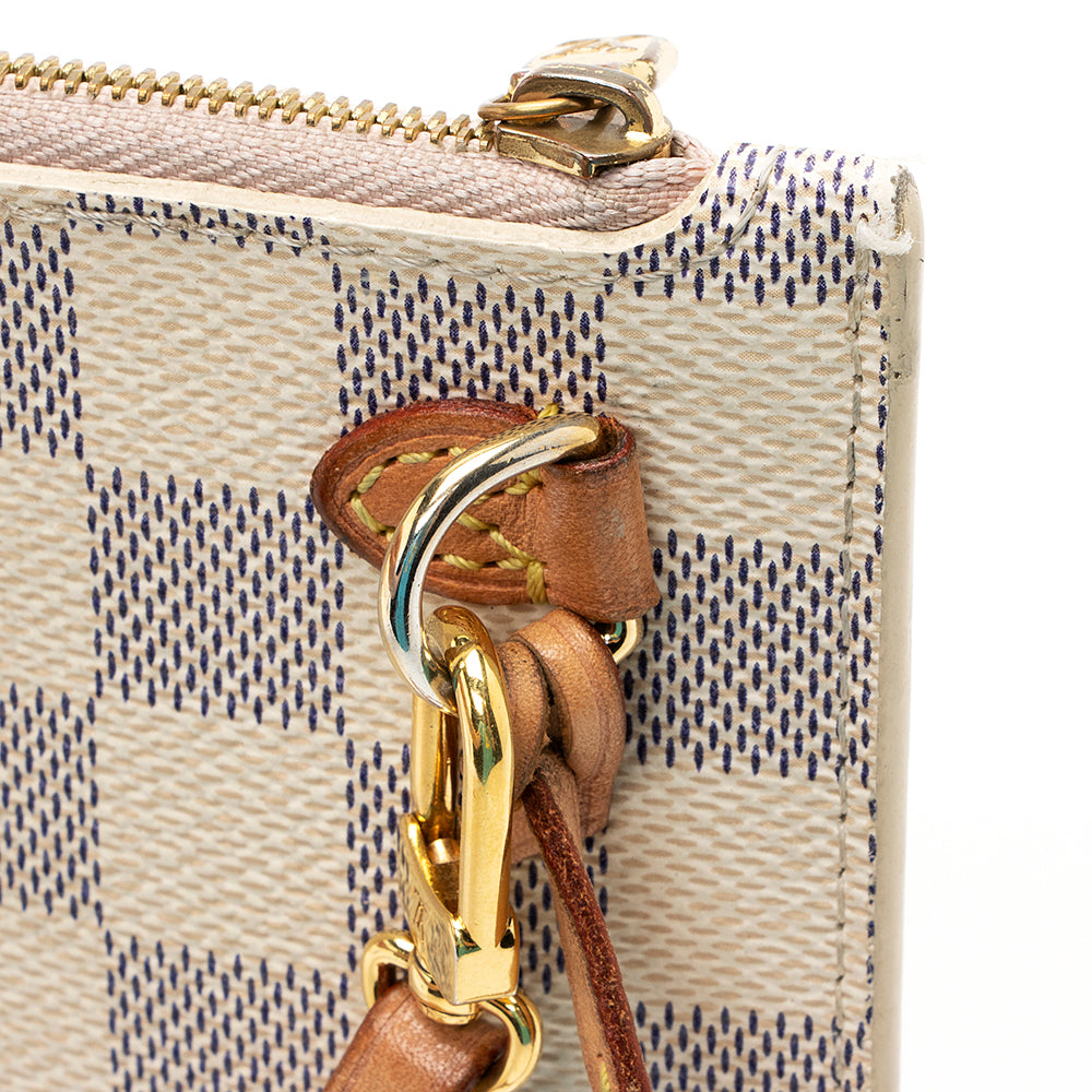 Louis Vuitton Damier Azur Neverfull MM Pochette (SHF-20736)