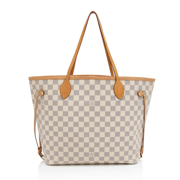 Louis Vuitton Neo Neverfull Damier Azur GM Beige Lining in Canvas/Leather  with Brass - US
