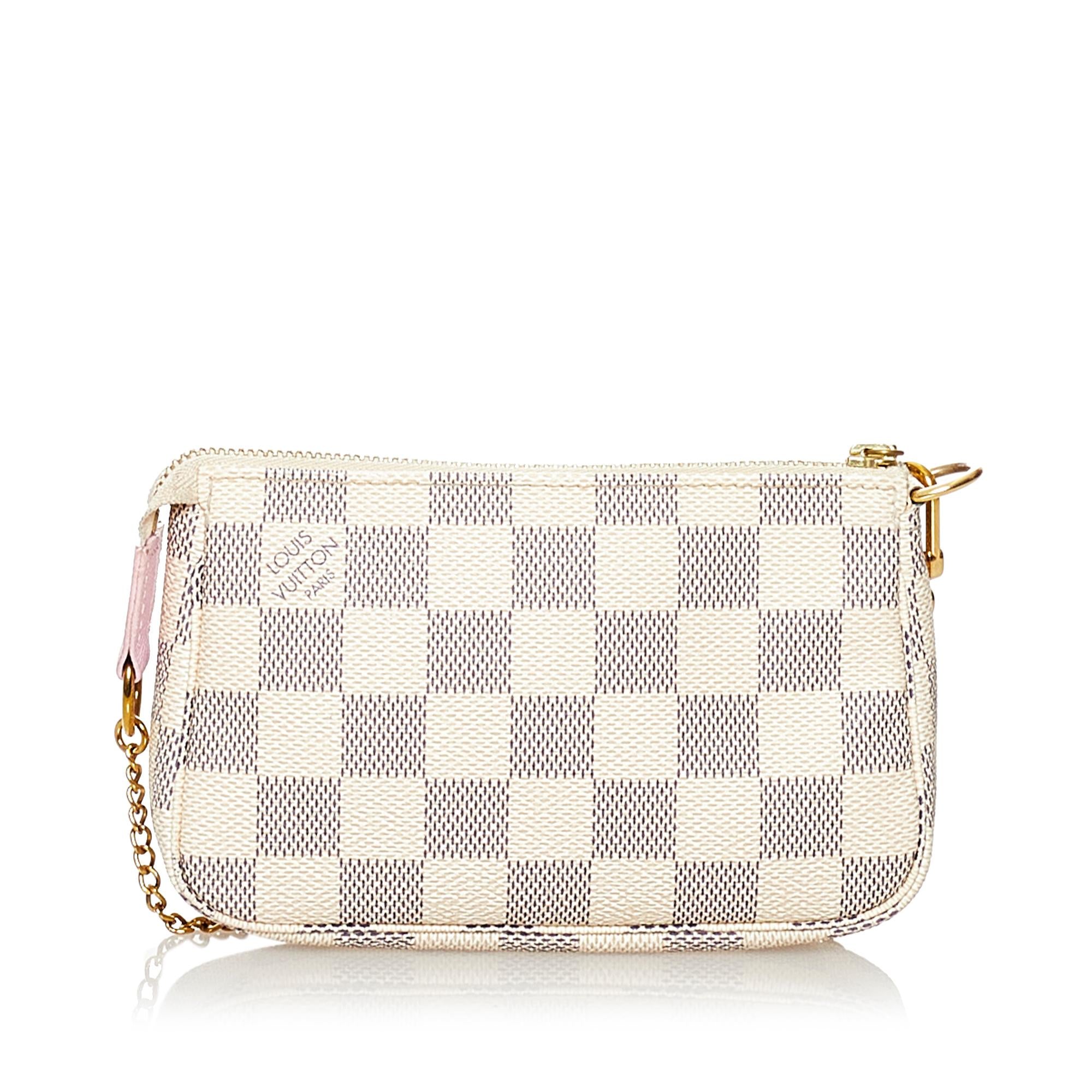 Louis Vuitton Damier Azur Pochette Accessories Illustre Transatlantic (SHG-32270)