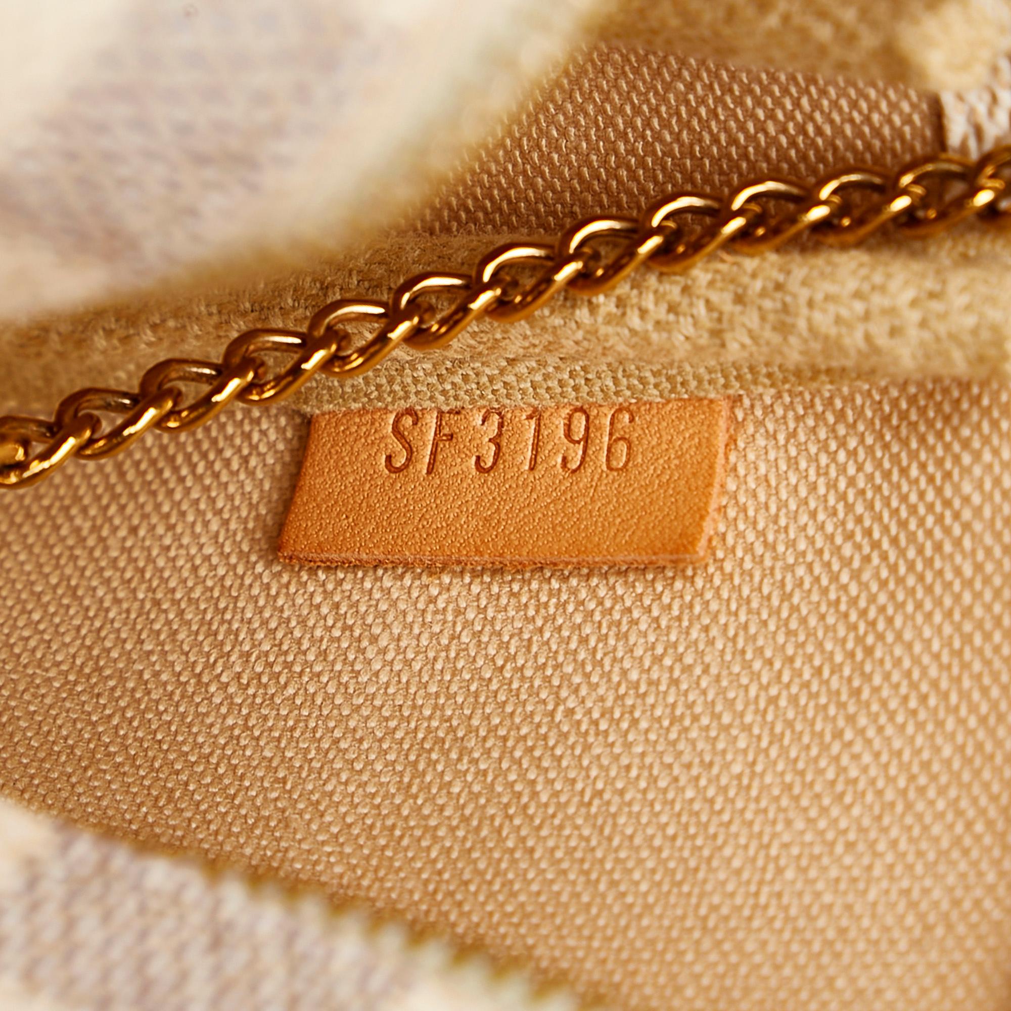 Louis Vuitton Damier Azur Pochette Accessories Illustre Transatlantic (SHG-32270)