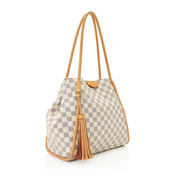 Louis Vuitton Propriano Damier Azur Tote Shoulder Bag White