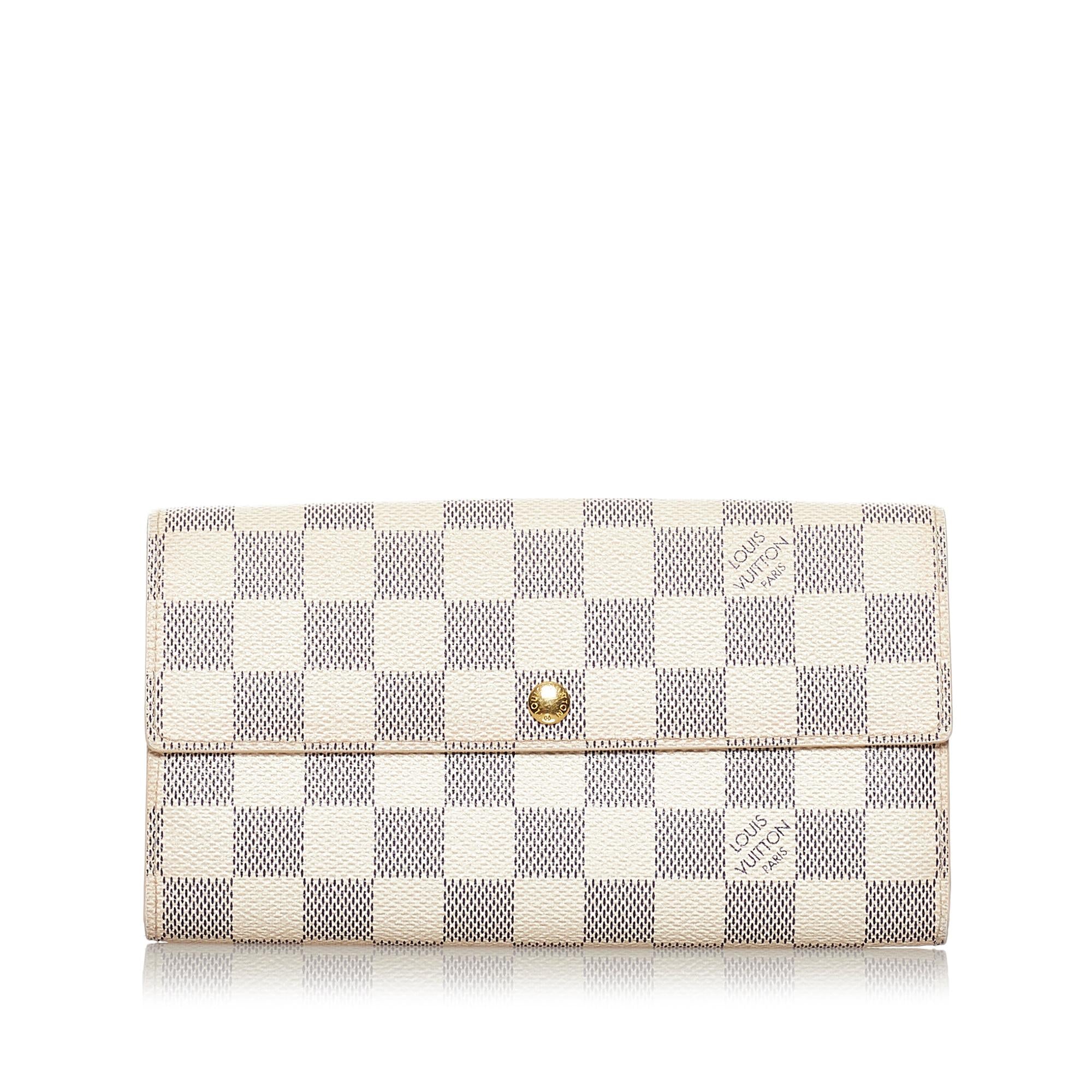 Louis Vuitton Damier Azur Sarah Long Wallet (SHG-30266)
