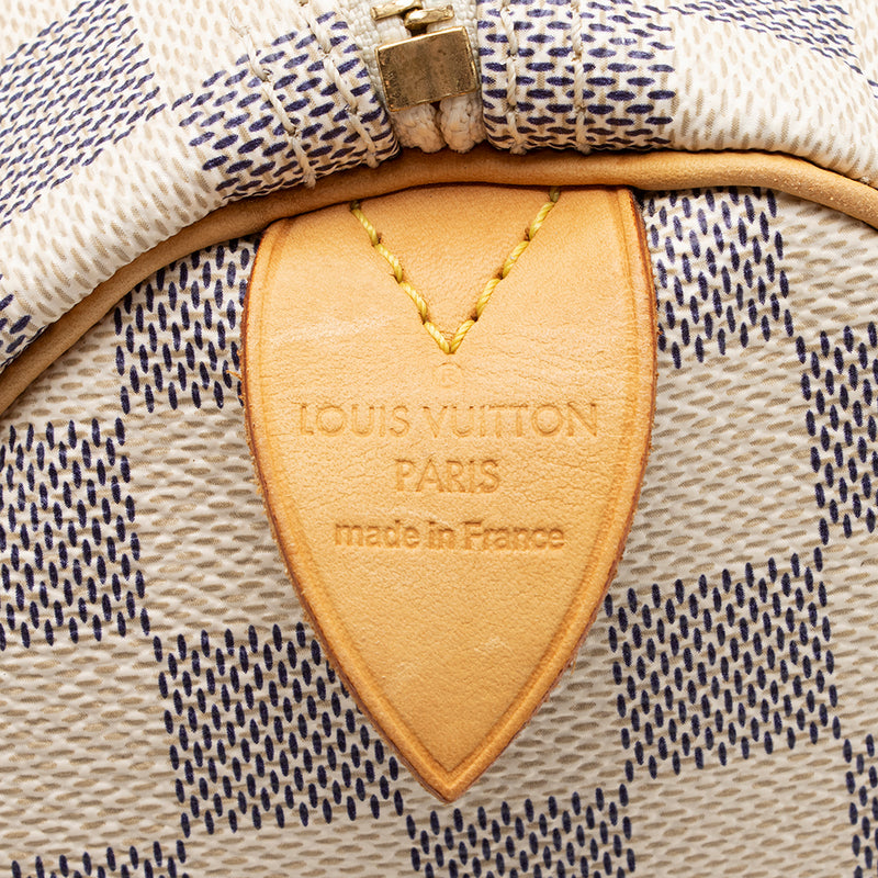 Louis Vuitton Damier Azur Speedy 30 Satchel (SHF-15538)